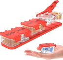Extra Large Weekly Pill Organizer - Waterproof 7-Day Pill Box, Portable Vitamin & Supplement Case, Easy to Open Design, Ideal for Travel a nd Daily Medication Management (Red)