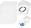 Reis sieraden Organisator geval Transparante sieraden opslag boek Binder Bag voor oorbellen, ringen, ketting, armband,binnenpagina's en zakken
