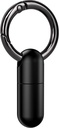 Micro Keychain pil houder Titanium waterdichte Mini pil Container voor Nood Geneeskunde, reistas zak (zwart)