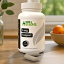 Lung Support Supplement - Veganistische Formule met Marshmallow Root, Chlorella, Ginkgo Biloba Leaf, Irish Sea Moss & PAU D