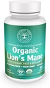 Biologische Lion's Mane Paddestoel Capsules - 1000mg Hoge Potentie - Brain Boost, Focus & Immune Support - Non-GMO, Veganist, 60 Tel.