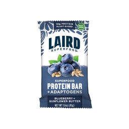 Laird Superfood Functional Protein Bars, Protein Bar maar beter met echte ingrediënten, Functionele Paddenstoelen 10g Plant-Based Proteïne, 6g Fiber, Blueberry Sunflower Butter, 10 Tellen (Terug van 1)