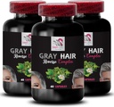 Natural Hair Complex - grijs haar omgekeerd - Frisse Vibrancy, Kleur opnieuw ontwaken, Haar Toon, Herstel Vibrancy, Kleur verfrissen, Haar Gloei, Jeugdig Uiterlijk, Lichtgevende Haar 3 Flessen 180 Capsules