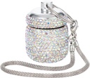 AB Diamond kleine pil Organisator Medication Lock Box leuke pil geval voor Purse sieraden ring houder met sleutelhanger geneeskunde opslag voor vitamine supplement