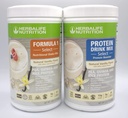 Herbalife DUO: Formule1 Select (Natural Vanilla Flavor 810g) en Proteïne Drink Mix 638g), Nutriënt Dense Healthy Meal of Snack, Geen kunstmatige zoetstoffen, Glutenvrije Pack van 2