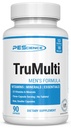 PEScience TruMulti Multivitamine voor mannen, Dagelijkse Formule met Premium Vitamine C, D, Zink, Chromium Picolinaat Supplement voor Immune Support, Gecheleerde Mineralen, 90 Makkelijk doorslikken Capsules