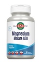 KAL Magnesium Malate 400 mg, gecheleerd magnesiumsupplement met Malic zuur, gezonde energie en spierfunctie ondersteuning, verbeterde absorptie, veganistisch, niet-GMO, 45 porties, 90 Veg tabbladen