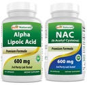 Best Naturals Alpha Lipoic Acid 600 mg & NAC N-Acetyl-Cysteine 600 mg