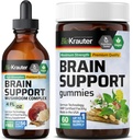 BIO KRAUTER Brain Support 60 Gummies & Brain Support Mushroom Tinctuur 4 Fl. Oz.