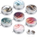 7PCS ronde pil Box Case, ULENDIS 3 Compartiment Portable Cute Travel Pill Case Medicine Tablethouder Organisator, Decoratieve schilderen Geneesmiddelen Opslag Container voor Purse Pocket Travel Cadeau