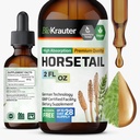 BIO KRAUTER Paardstaart Tinctuur - Horsetail Herb voor haar ondersteuning - Pure ingrediënten - Alcohol en suikervrije Veganistische druppels 2 Fl.Oz.