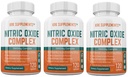 3 Flessen Nitric Oxide Complex 3500mg Per portie L-Arginine HCL AAKG AKG Alpha Ketoglutaraat Citrulline Malate 360 Totaal Capsules