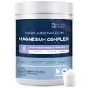 NATURE TARGET Magnesium Powder Supplement met Glycinate, Citrate, Malate, Magnesium Complex met L-Theanine & Vitamine B6 voor spier, hart en hersenen, Vegan, 10,58 oz (100 porties), Citroen Orange Flavor