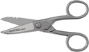 Klein Gereedschap 100CS All-Purpose Precision Schaar, Made in USA, 5,25-Inch Nickel-Gelated Snips, Blunt Tip, en Wire Stripping Notches, Multi-Purpose voor professioneel en thuisgebruik