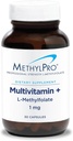 MethylPro Multivitamine + 1 mg Methylfolaat - IJzervrij Multivitamine voor vrouwen en mannen met vitamine A, C, Mineralen, Methylated B Complex, Multi Vitamin Without Iron - 30 Capsules
