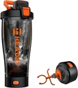 HeaDot Electric Protein Shaker Bottle, Blender Flessen voor eiwitmixen, 24 Oz oplaadbare Type-C Shaker Cup, Gemaakt met Tritan, BPA Free Shakers voor eiwitshakes(Orange)