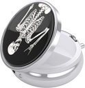 Nipichsha Pill Box, kleine pil geval voor portemonnee & Pocket, schattig reizen geneeskunde Organisator, draagbare geneeskunde container houder te houden vitamines, medicijnen, visolie & supplement, menselijk skelet
