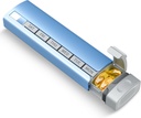 Travel Pill Organizer Weekly, 1 keer per dag,Upgrade Premium Aluminium Legering Dagelijkse pil Box 7 Dag, Portable Metal Pill Case, leuke pil houder om vitamines, geneesmiddelen, pillen, supplementen (blauw)