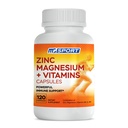 MgSport Magnesium Zink Supplement met Vitaminen B6, B9, Hoge Absorptie Zink Magnesium Combinatie voor Immune Ondersteuning, Spierherstel, EZ-MG Gemakkelijk op Maag, 120 Capsules