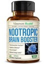 Nootropics Brain Support Supplement - Nootropic Brain Booster voor verbeterde focus, concentratie en geheugen. Brain Nootropic for Brain Health, Mood & Energy Support. Niet-GMO. Gemaakt in de VS. 60 capsules