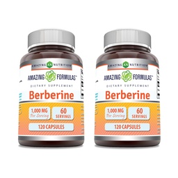 Verbazingwekkende Formules Berberine 1000mg Per Serving Capsules Supplement 