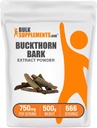 BulkSupplements.com Buckthorn Bark Extract Poeder - Buckthorn Bark Powder, Kruidensupplement - Vegan & Glutenvrij, 750mg per portie, 500g (1.1 lbs) (verpakking van 1)