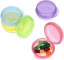 5 Packs Mini pil geval kleine pil Organisator Box Portable Vitamine houder Reizen pil Container voor Pocket Portemonnee pillen opslagbox om Medicine Cod Lever Olie