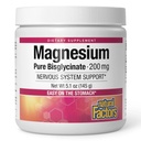 Natuurlijke factoren Magnesium bisglycinaat poeder - Whole-Body Health Support Supplement - Natural Magnesium supplement ondersteunt bot sterkte en gezondheid - 5.1 oz (50 porties)