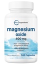 Magnesium OÜ 400mg, 500 Capsules Elemental Form for Max Concentration 