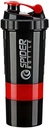 5 In 1 Proteïne Shaker Fles - Professional Series Shaker Fles voor Proteïne Shakes En Pre Workout Gym Bottle, Met Poeder Opslag, Pillenbak, Mengende Bal, Shakes Cup (rood)