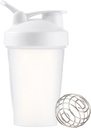 Shaker Bottle 12oz Protein Shaker Plastic Bottle for Pre & Post workout with Twist and Lock Protein Box Storage, Portable Fitness Bottle for Fitness Enthousiasten Atleten (white, 12 oz)