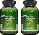 Irwin Naturals Women's Living Green Liquid-Gel Multi - 120 Liquid Soft-Gels, Pack of 2 - Inclusief 70 essentiële voedingsstoffen, vitamines en mineralen - 80 Totaal porties