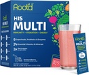 Root'd Multivitamine Powder with 3X Electrolytes for Men - 24 Vitamines & Minerals, 3X Electrolytes, 9 Biologische Superfoods, Probiotics & Enzymes, Sugar-Free Multivitamine & Hydration 24 Packets