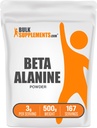 BulkSupplements.com Beta Alanine Powder - Beta Alanine Supplement, Pre-Workout Supplement - Unflavored & Gluten Free, 3g per Serving, 500g (1.1 lbs) (Pack of 1)