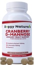 Cranberry D-Mannose voor honden en katten urinetrekinfectie Ondersteuning voorkomt en Elimineert UTI, Blaasinfectie Nierondersteuning, Antioxidant (Single Strength Tablet, 60 Tel)