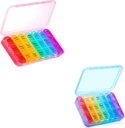 ASprink Pink en Blue Pill Organizer 3 keer per dag - Weekly Pill Box 3 keer per dag - Daily Pill Box 7 dagen Medicine Organizer, Large Pill Case Pill Box 3 keer per dag, Travel Pill Organizer