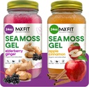 Sea Moss Gel Biologische Raw (Bundle of 2 Jars 24oz) Apple Cinnamon and Elderberry Ginger Wildhydrated Gold Sea Moss Gel from Saint Lucia 