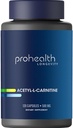 ProHealth Longevity Acetylcarnitine Brain & Heart Health Booster. Krachtige antioxidant voor cognitieve bescherming en spieronderhoud. Ondersteunt Jeugdige Cellulaire Energie. 500 mg per portie, 120 porties