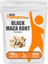 BulkSupplements.com Black Maca Powder - Black Maca Root Supplement, kruidensupplement voor mannen en vrouwen - Veganistisch, Glutenvrij, 750mg per portie, 1kg (2,2 lbs) (pakket van 1)