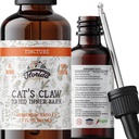 Katten Klauw Tinctuur, Kattenklauw Extract Alcoholvrij Kruidensupplement Drops, Liquid Natural Digestief Gezondheid, Joint Health, Vegan - Made in USA - 2 Fl Oz