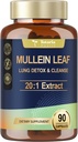 Totaria Mullein Capsules met Calendula for Lung Detox & Cleanse, Mullein Leaf Extract for Longs Kruidensupplementen for Respiratory Health & Immunity - 90 Vegan Caps