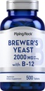 Piping Rock Brewer's Gist Tablets 2000mg 500 pillen 