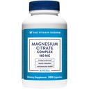 De vitamine Shoppe Magnesium Citrate Complex 160MG, Mineral Supplement dat Bones, Tanden en Energieproductie ondersteunt (300 Capsules)