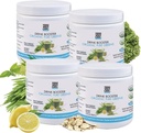 Ja, dat kan je wel! Drink Booster - Biologische Groenen Superfood Powder Drink Mix - 4 Pack met Alfalfa Grass, Tarwegras, Kale, Gerstgras, Lemon Juice Powder - Rijk aan antioxidanten, Vitaminen en Mineralen.