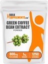BulkSupplements Green Coffee Bean Extract Powder - Green Coffee Bean Supplements - Energy Support, Glutenvrij, 800mg per portie, 1kg (2,2 lbs) (verpakking van 1)