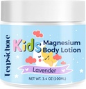 Magnesium Lotion voor kinderen Slapen & Kalm: Natuurlijke Bedtijd Lotion Ontspanning & Verlicht Stress - Topische Magnesium Cream met verzachtende Lavendel, Shea Butter, Vitamine E - voor baby's, peuters & Junioren