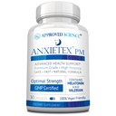 Goedgekeurde Wetenschap Anxietex Nacht - Makkelijk bezorgd en ontevreden, Slaapwel - Valeriaan, Passiebloem, Kamille - 30 Capsules - Veganistisch supplement - Made in The USA
