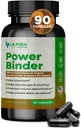 LaPura Power Binder Vermengen en reinigen met actieve Charcoal, Organic Chlorella Powder & Slippery Elm Extract Helpt Alleviate Gas & Bloating