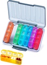 Betife XL Grote capaciteit 4 keer een dag pil Organisator, 7 Dag 4 keer Wekelijkse pil Box met 28 afdelingen voor medicatie, vitamines en supplementen