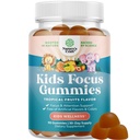 Kids Focus Gummies - Nootropics Brain Support Supplement voor kinderen met groene thee extract, B6 & B12 Vitaminen voor geheugen en hersenfocus - Kruidenconcentratie Kauwen voor kinderen - 90 Tel.